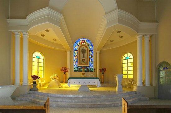 Ochre-Colored Church